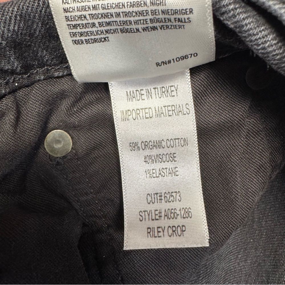Agolde Riley High Rise Straight Crop Jeans In Panoramic Size 31 - Picture 7 of 9